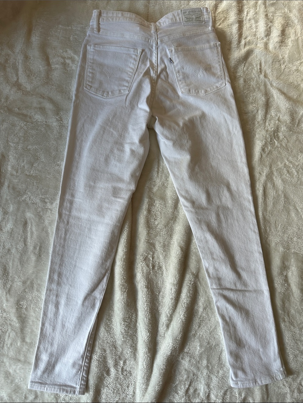 LEVIS Women’s White High-Rise Skinny Jeans Sz 29 Classic Comfy Feminine Stretch - Picture 4 of 12